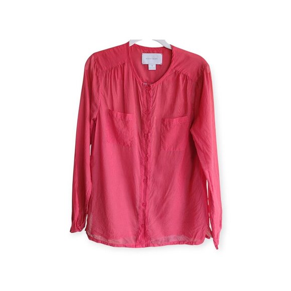 Brochu Walker Semi Sheer Silk Cotton Blend Blouse Size S - Picture 6 of 6